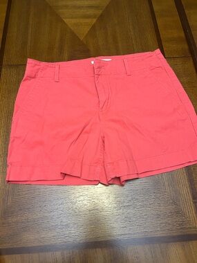 LOFT Coral Pink Casual Bermuda Shorts